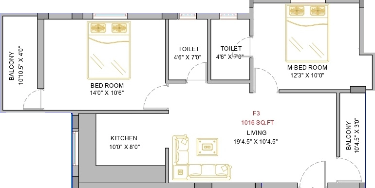2 BHK Flat in SI Golden Grove Apartment in Pammal, Chennai - Image 918258