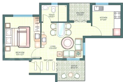 1 BHK Flat in Duo Harmony in New Tippasandra, Bangalore - Image 918298