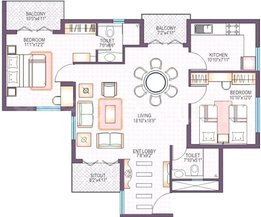 2 BHK Flat in Duo Harmony in New Tippasandra, Bangalore - Image 918299