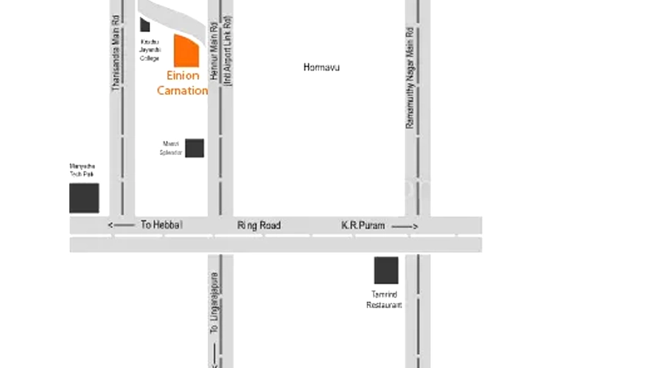 Location of Einion Carnation in Hennur Road, Bangalore - Image 403776