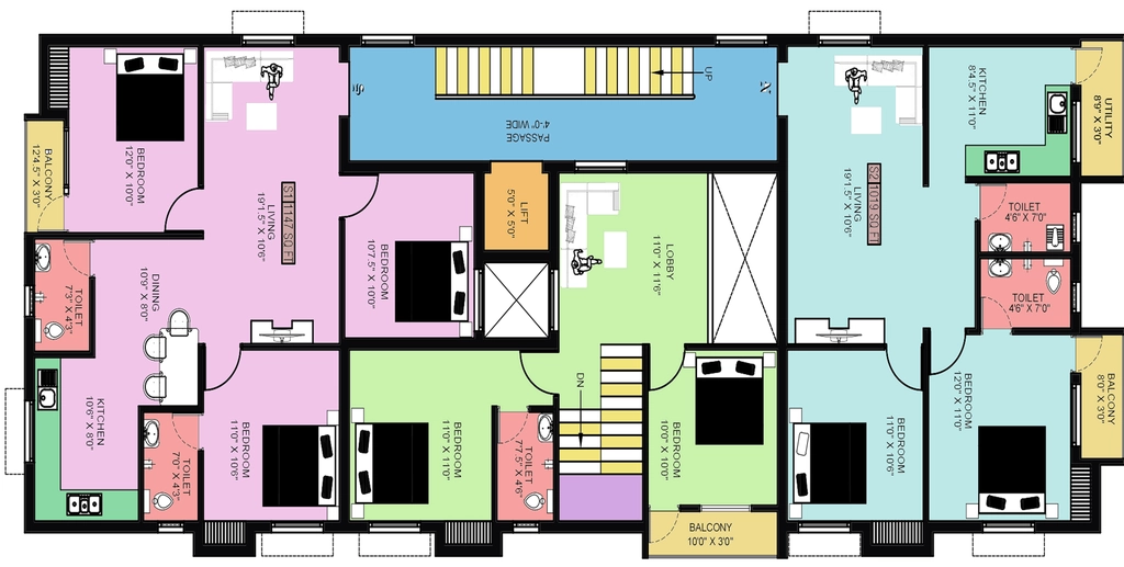 Floor Plan of SI Serenity Springs in Pammal, Chennai - Image 403687