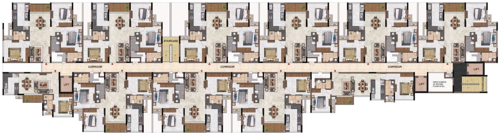 Floor Plan of Casagrand Highclere in Kundrathur, Chennai - Image 404068