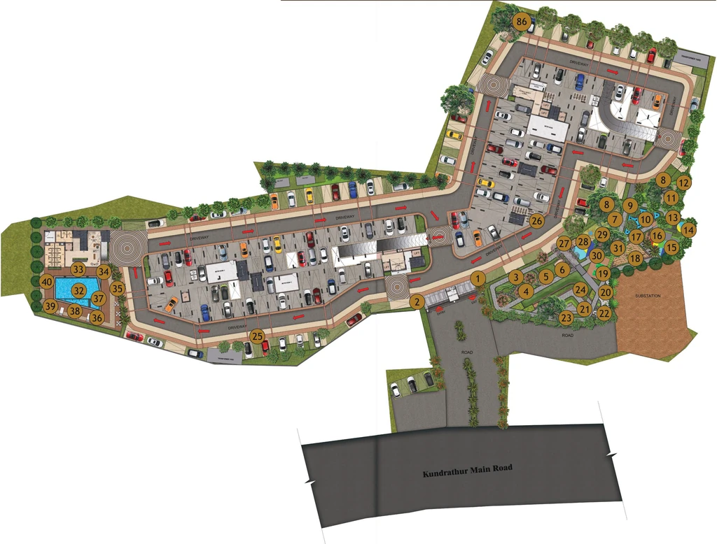 Master Plan of Casagrand Highclere in Kundrathur, Chennai - Image 404070