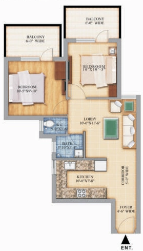 2 BHK Flat in Pareena Mi Casa in Sector 68, Gurgaon - Image 918270