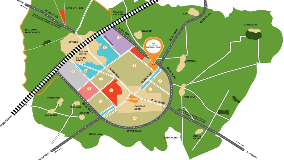 Location of 3B Pataudi One in Sector 38, Gurgaon - Image 403734