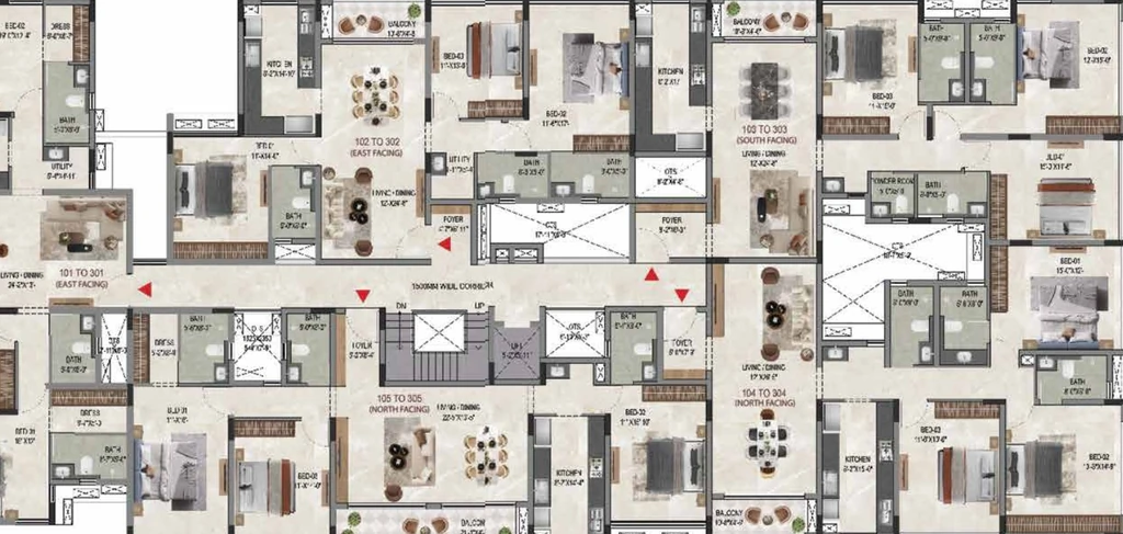 Floor Plan of Casagrand Zanora in Adyar, Chennai - Image 403812