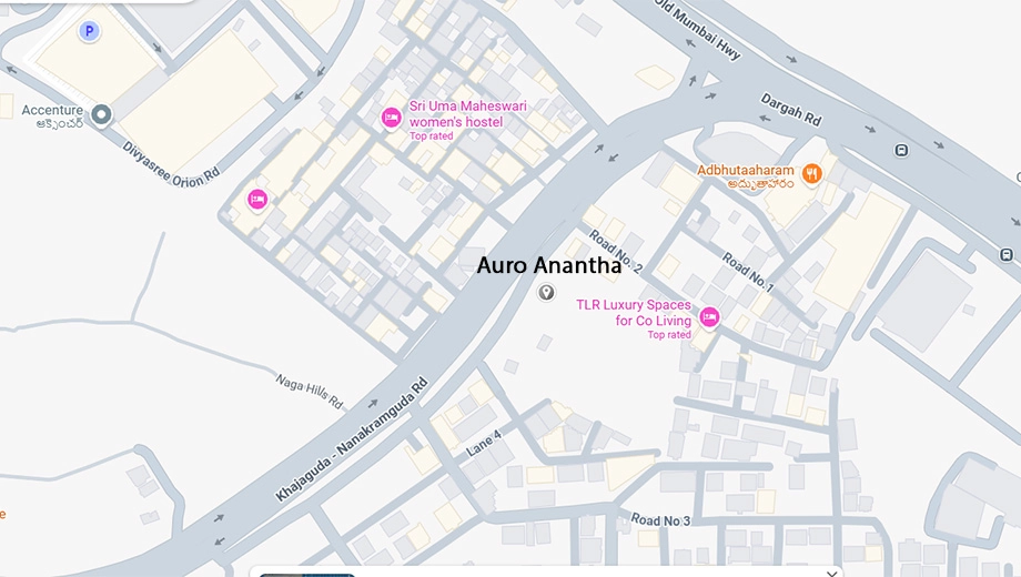 Location of Auro Anantha in Rai Durg, Hyderabad - Image 403854