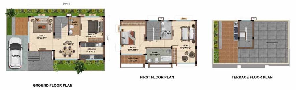 3 BHK House/Villa in Casagrand Golden Grove in Vandalur, Chennai - Image 918365