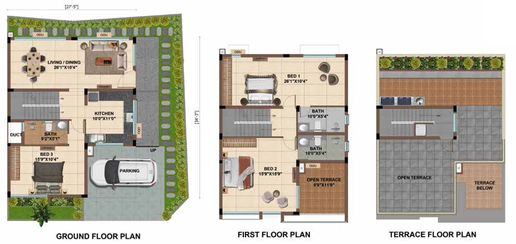 3 BHK House/Villa in Casagrand Golden Grove in Vandalur, Chennai - Image 918370
