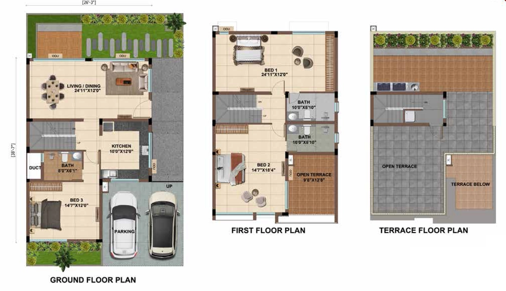 3 BHK House/Villa in Casagrand Golden Grove in Vandalur, Chennai - Image 918373