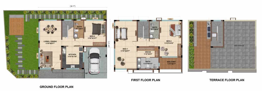 3 BHK House/Villa in Casagrand Golden Grove in Vandalur, Chennai - Image 918374