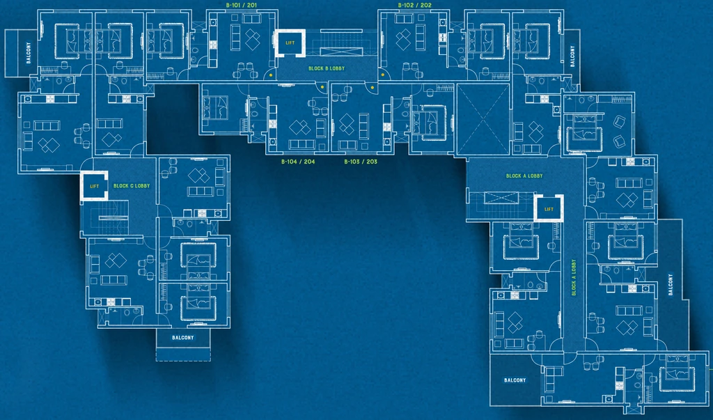 Floor Plan of Villaggio Felicita in Nerul, Goa - Image 403940