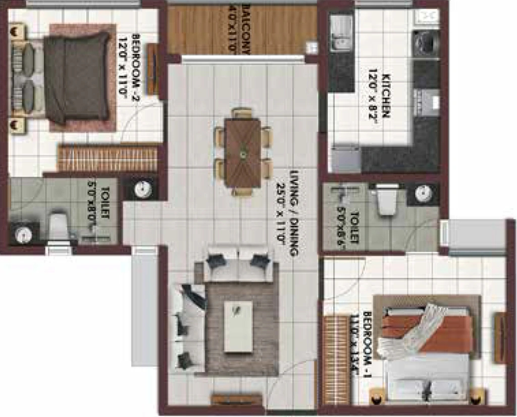 2 BHK Flat in Casagrand Keystone in Avinashi Road, Coimbatore - Image 918394