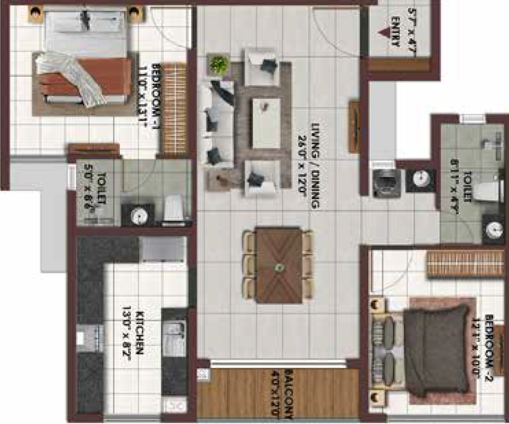 3 BHK Flat in Casagrand Keystone in Avinashi Road, Coimbatore - Image 918395