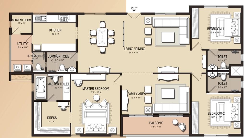 3 BHK Flat in GM Palazzo in Ashok Nagar, Bangalore - Image 918527