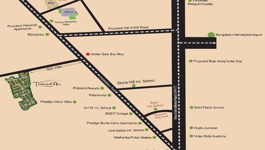 Location of Blue Tranquil Arc in Rajanukunte, Bangalore - Image 404220