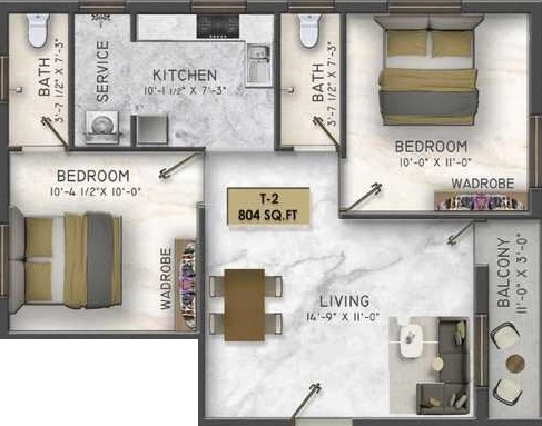 2 BHK Flat in AKB Elite in Selaiyur, Chennai - Image 918399