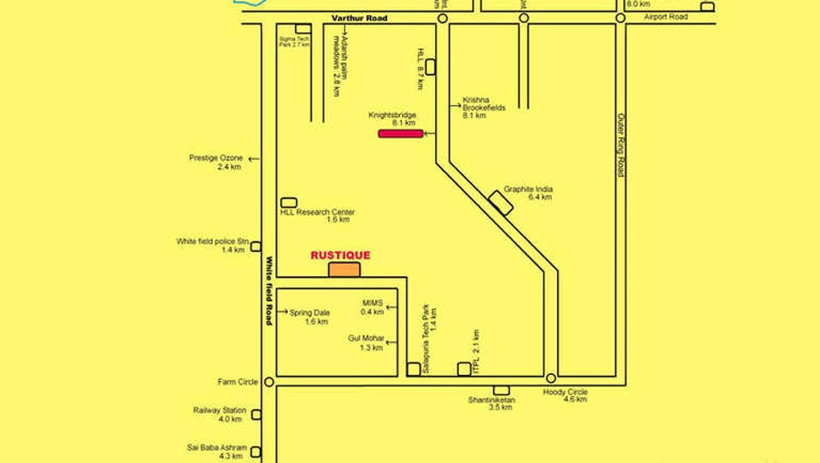 Location of Citilights Rustique in Whitefield, Bangalore - Image 404638