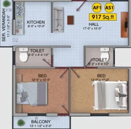 2 BHK Flat in AKB Akshaya in Chromepet, Chennai - Image 918402