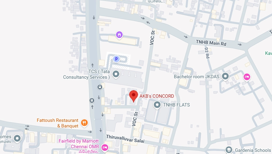 Location of AKB Concord in Sholinganallur, Chennai - Image 404034