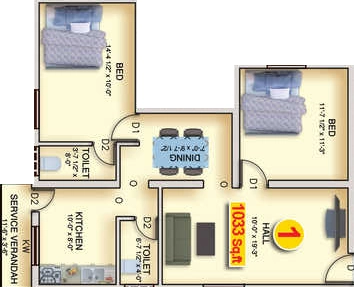 2 BHK Flat in AKB Hamlin in Pallavaram, Chennai - Image 918430