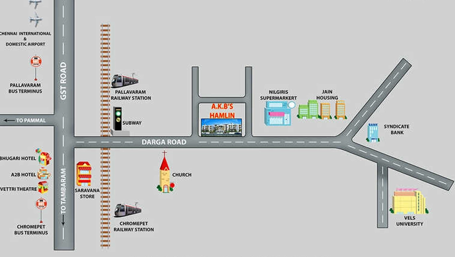 Location of AKB Hamlin in Pallavaram, Chennai - Image 404074
