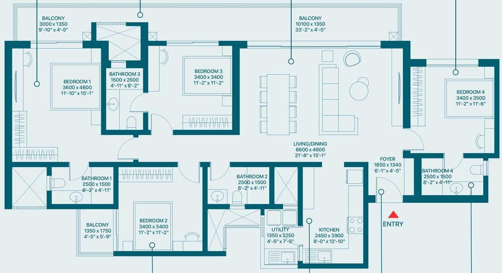 4 BHK Flat in Sobha Rivana in Sector 1, Greater Noida - Image 918453