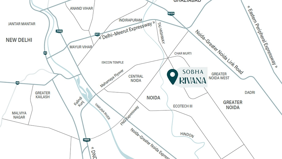 Location of Sobha Rivana - Image 404115