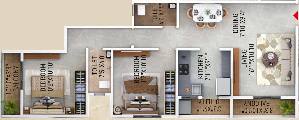 2 BHK Flat in Swami Samruddhi in Dabha, Nagpur - Image 918455