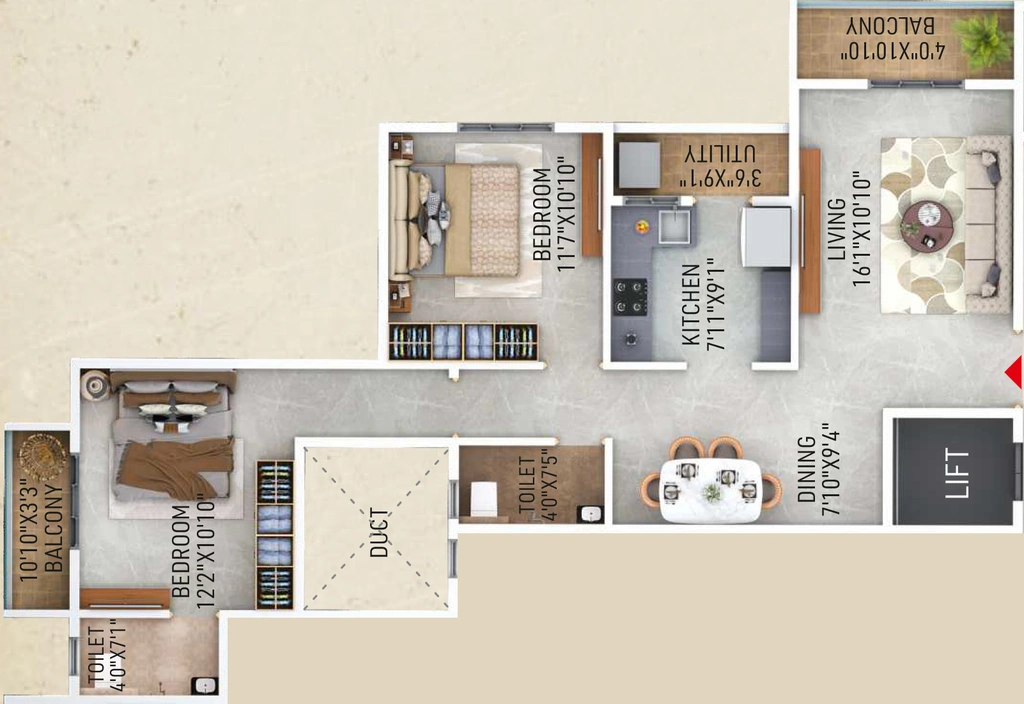 2 BHK Flat in Swami Samruddhi in Dabha, Nagpur - Image 918456