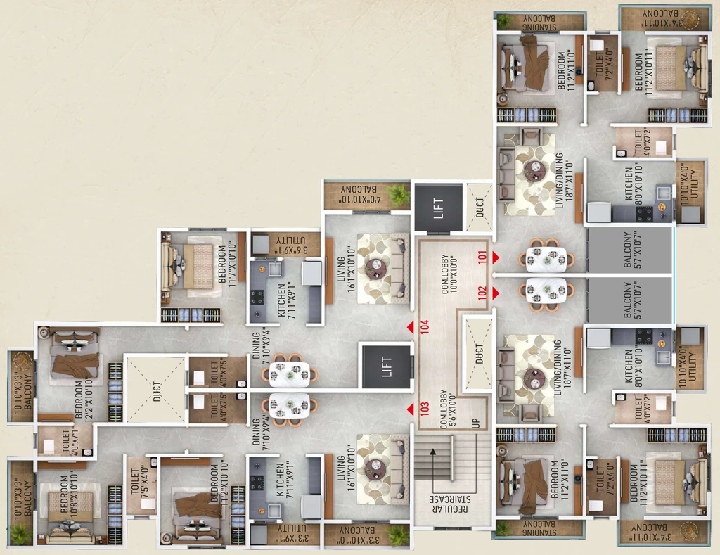 Floor Plan of Swami Samruddhi in Dabha, Nagpur - Image 404137