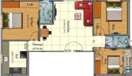 3 BHK Flat in AVR Astro in Mogappair, Chennai - Image 918465