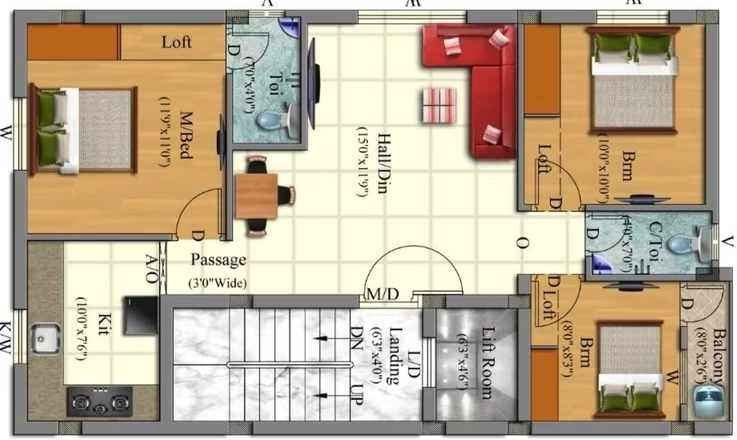 Floor Plan of AVR Astro in Mogappair, Chennai - Image 404159
