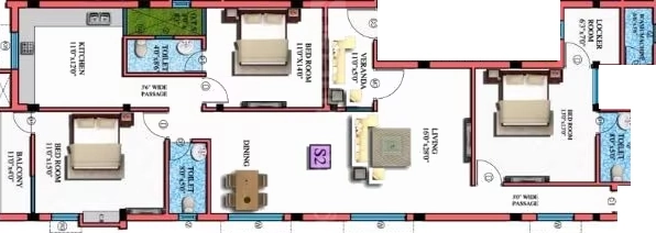 3 BHK Flat in AVR Amber in Mogappair, Chennai - Image 918475