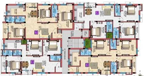 Floor Plan of AVR Amber in Mogappair, Chennai - Image 404176