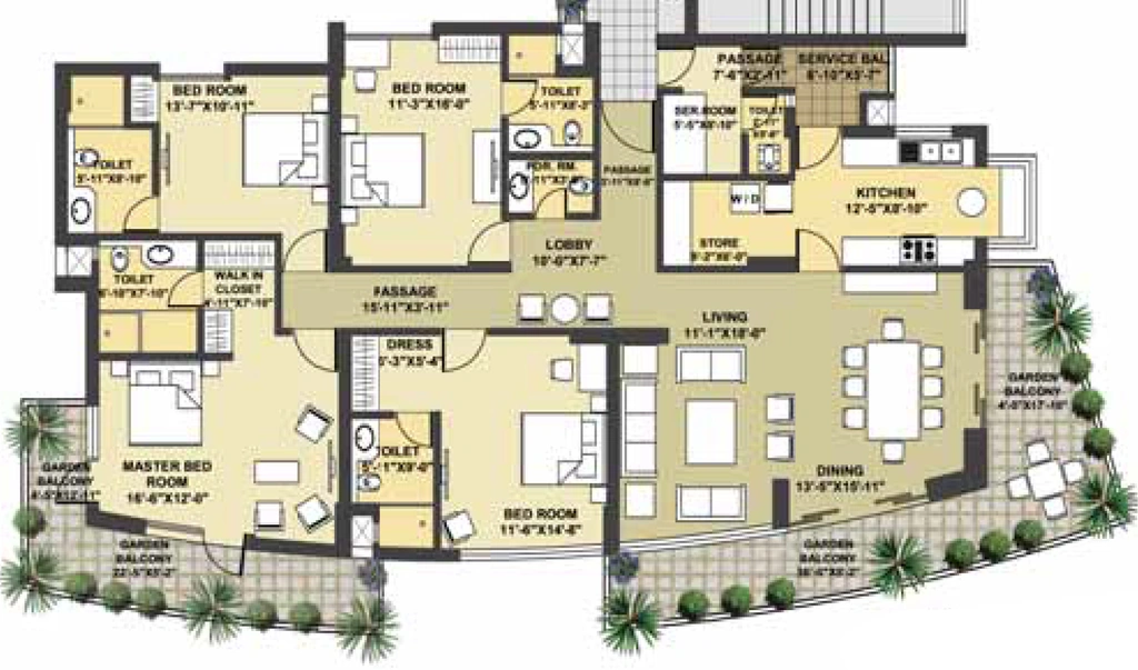 4 BHK Flat in Pioneer Urban Presidia in Sector 62, Gurgaon - Image 918492