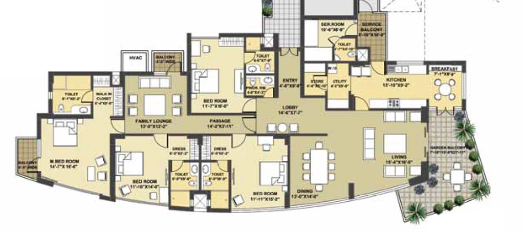 4 BHK Flat in Pioneer Urban Presidia in Sector 62, Gurgaon - Image 918496