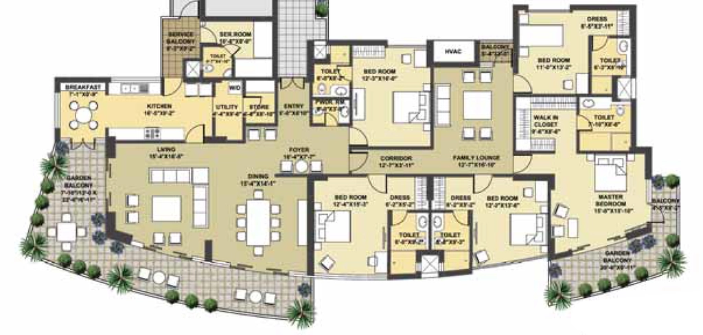5 BHK Flat in Pioneer Urban Presidia in Sector 62, Gurgaon - Image 918498