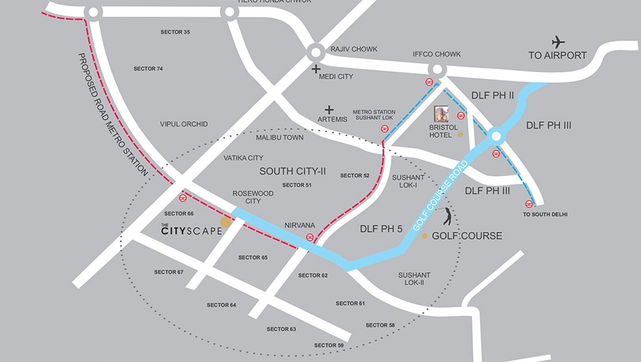 Location of Capital The City Scape in Sector 66, Gurgaon - Image 404353