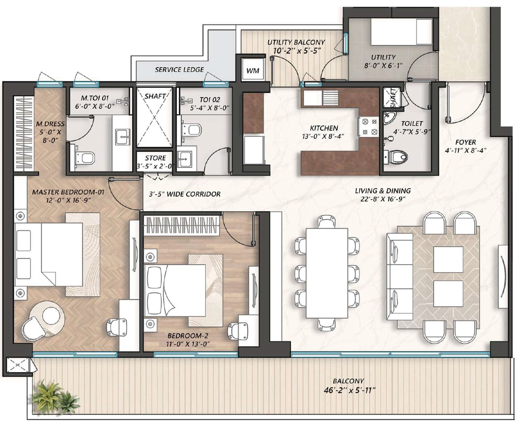 2 BHK Flat in Aipl LakeCity Riviera in Sector 103, Gurgaon - Image 918512