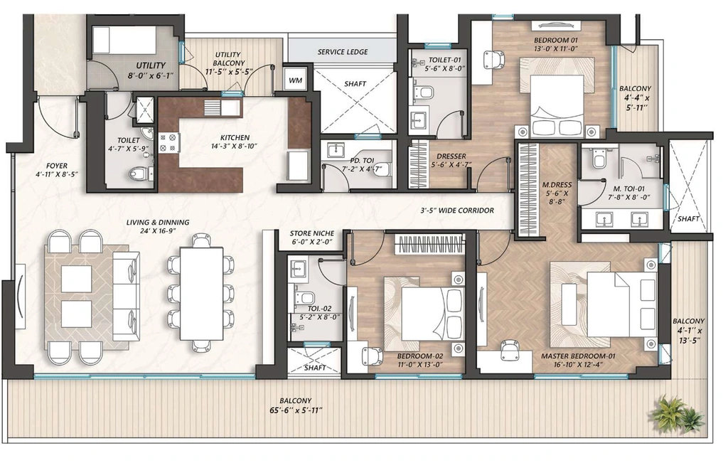 3 BHK Flat in Aipl LakeCity Riviera in Sector 103, Gurgaon - Image 918545