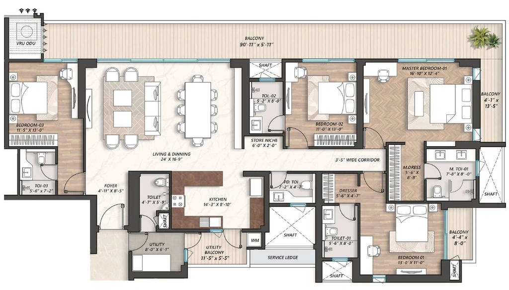 4 BHK Flat in Aipl LakeCity Riviera in Sector 103, Gurgaon - Image 918546