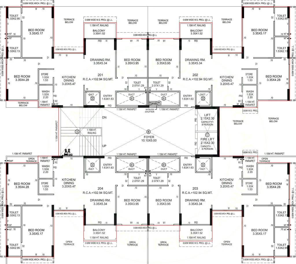 Floor Plan of D and H Aadish Prime in Nava Vadaj, Ahmedabad - Image 404268