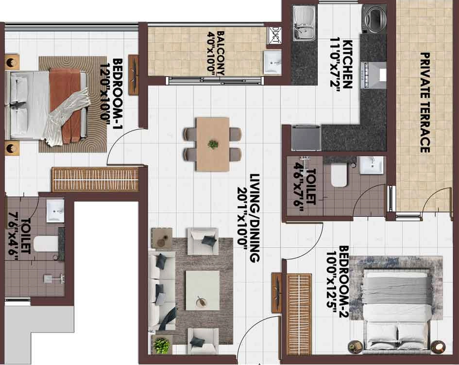 2 BHK Flat in Casagrand Celest in Sulur, Coimbatore - Image 918524