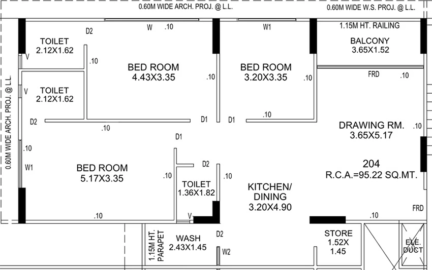 3 BHK Flat in Anany Samyak in Gota, Ahmedabad - Image 918528