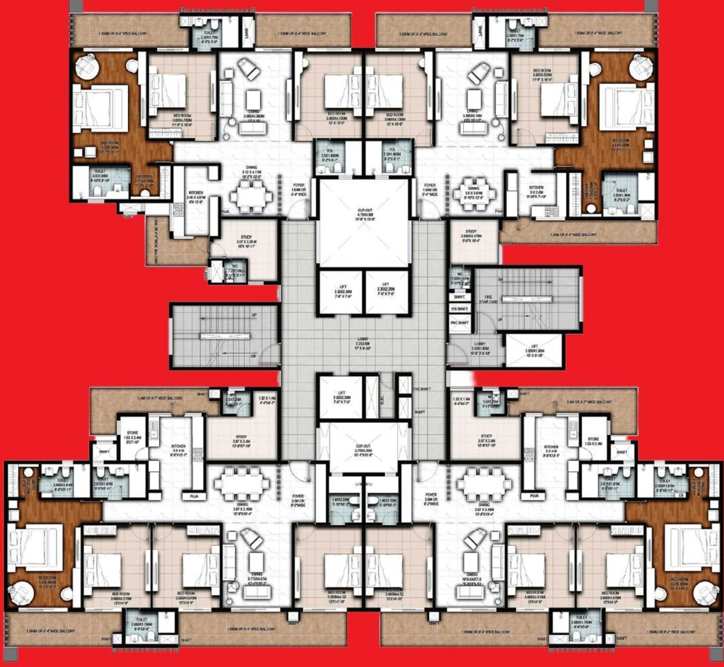 Floor Plan of Forbes Fab Luxe Residence in Sector 4, Greater Noida - Image 404375