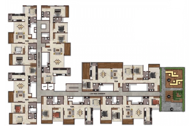 Floor Plan of Casagrand Colosseum in Avarampalayam, Coimbatore - Image 404343