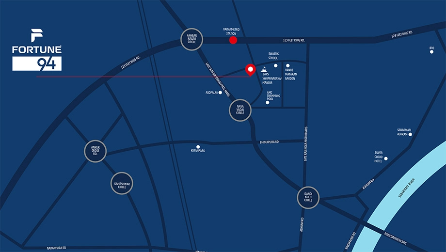 Location of Fortune 94 in Nava Vadaj, Ahmedabad - Image 404359