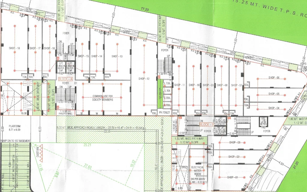 Floor Plan of Commercial Fortune 94 in Nava Vadaj, Ahmedabad - Image 404372
