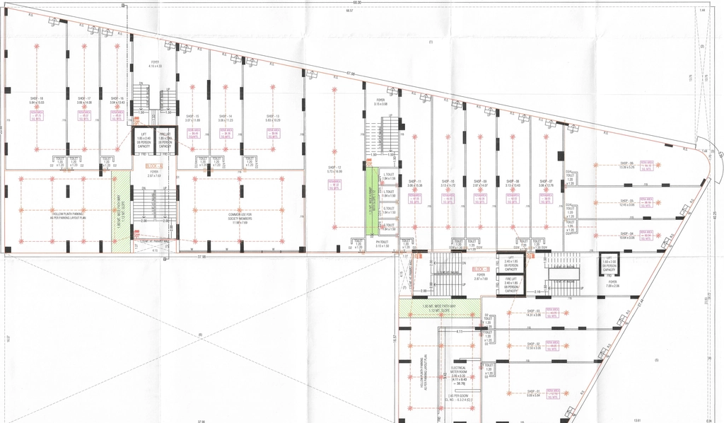 Floor Plan of Commercial Fortune 94 in Nava Vadaj, Ahmedabad - Image 404373